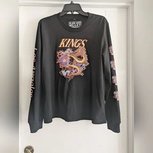 Kings Women's Violent Gentlemen Lunar New Year Black Long Sleeve Shirt Large